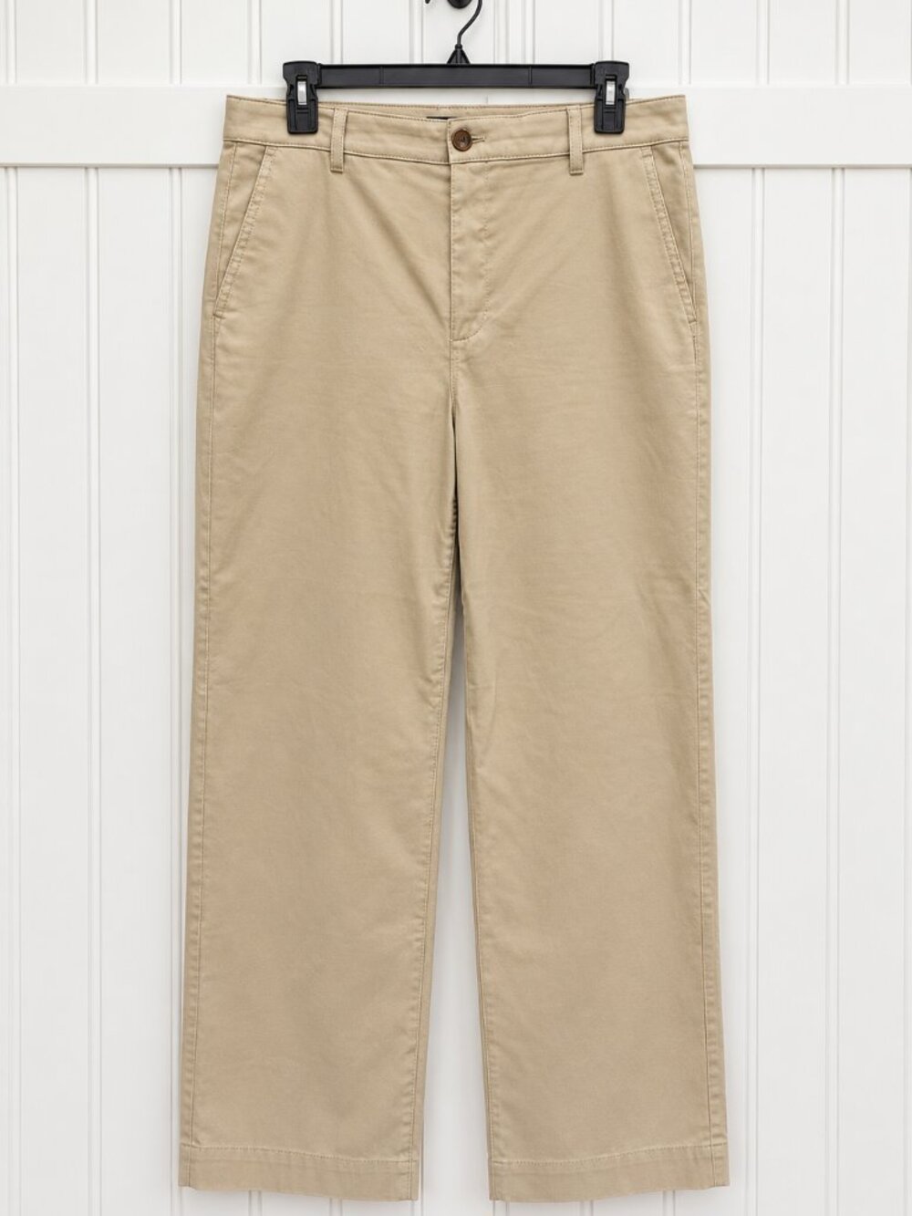J.Crew Women’s Size 10 Khaki Beige Wide-Leg Chino Pants